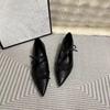 Fashion Butterfly-knot Women Mary Jane Shoes Fashion Pointed Toe Internal Elevation Shoes Spring Autumn Ladies Elegant Dress Pumps