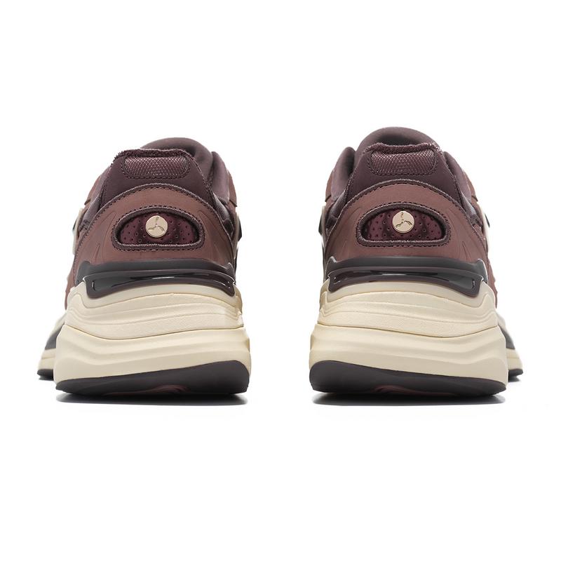 Li-Ning 1990 Lava 2 Shock Absorption Wear-Resistant Low-Top Casual Shoes Women sneaker Brown ALJT046-3