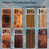 Natural Wood For iPhone 17 Pro Max/ Pro Full Cover Decal Skin Wrap Colorful Rear Protective Sticker Film