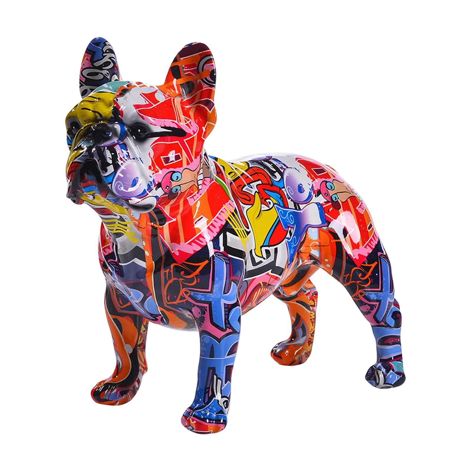 

French Bulldog Statue French Bulldog Figurine Decorative Animal Statues for Home Shelf Cabinet Decoration Memorial Gift