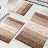 Set di Tappetini da Bagno Ispessiti in Floccato: Assorbente, Antiscivolo, Set da 3 Pezzi per WC