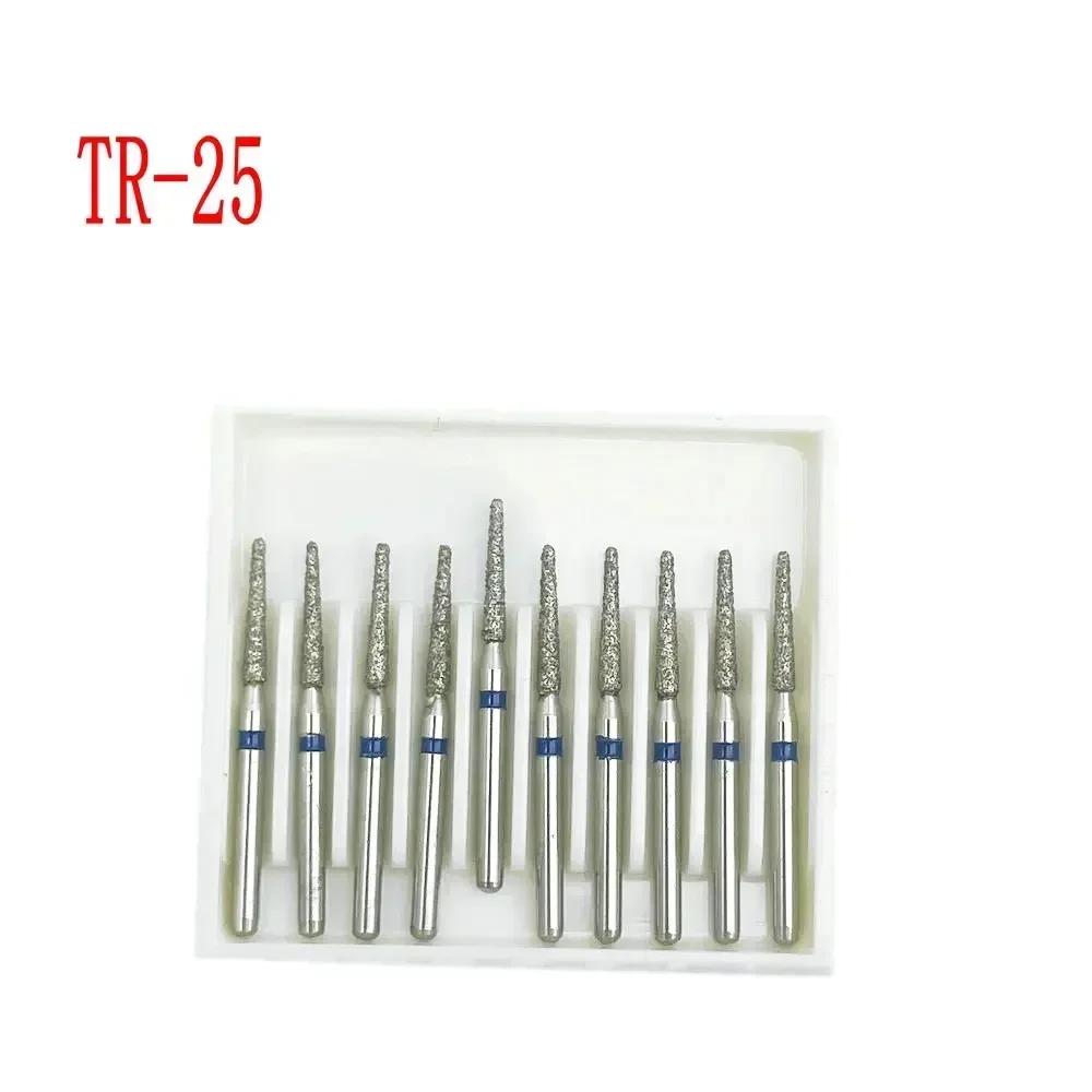 10pcs/box Dental Diamond Burs Drill FG Diamond 1.6mm Shank for High Speed Handpiece Burs