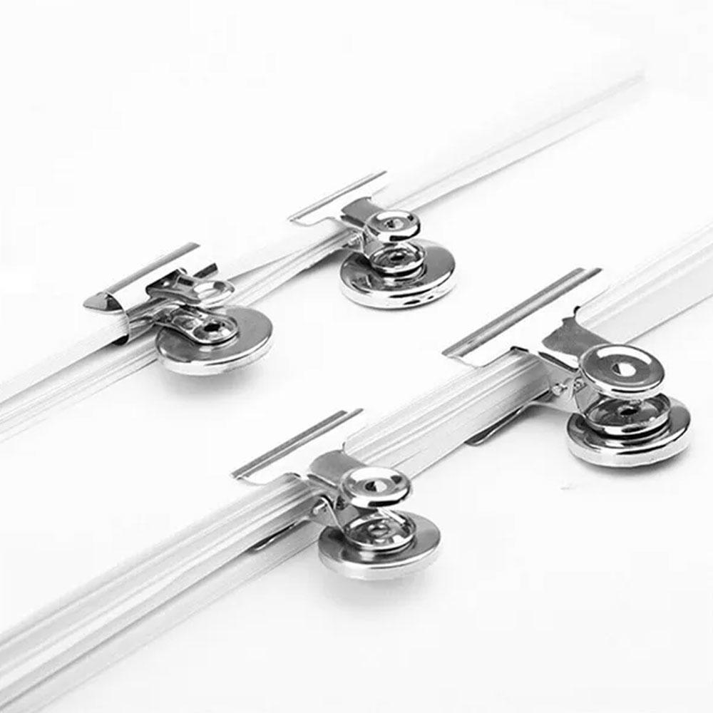 1Box/12Pcs Metal Round Fridge Magnetic Stickers Clips Fridge Wall Memo Note Message Magnet Clamp Holder Whiteboard Magnet Tools