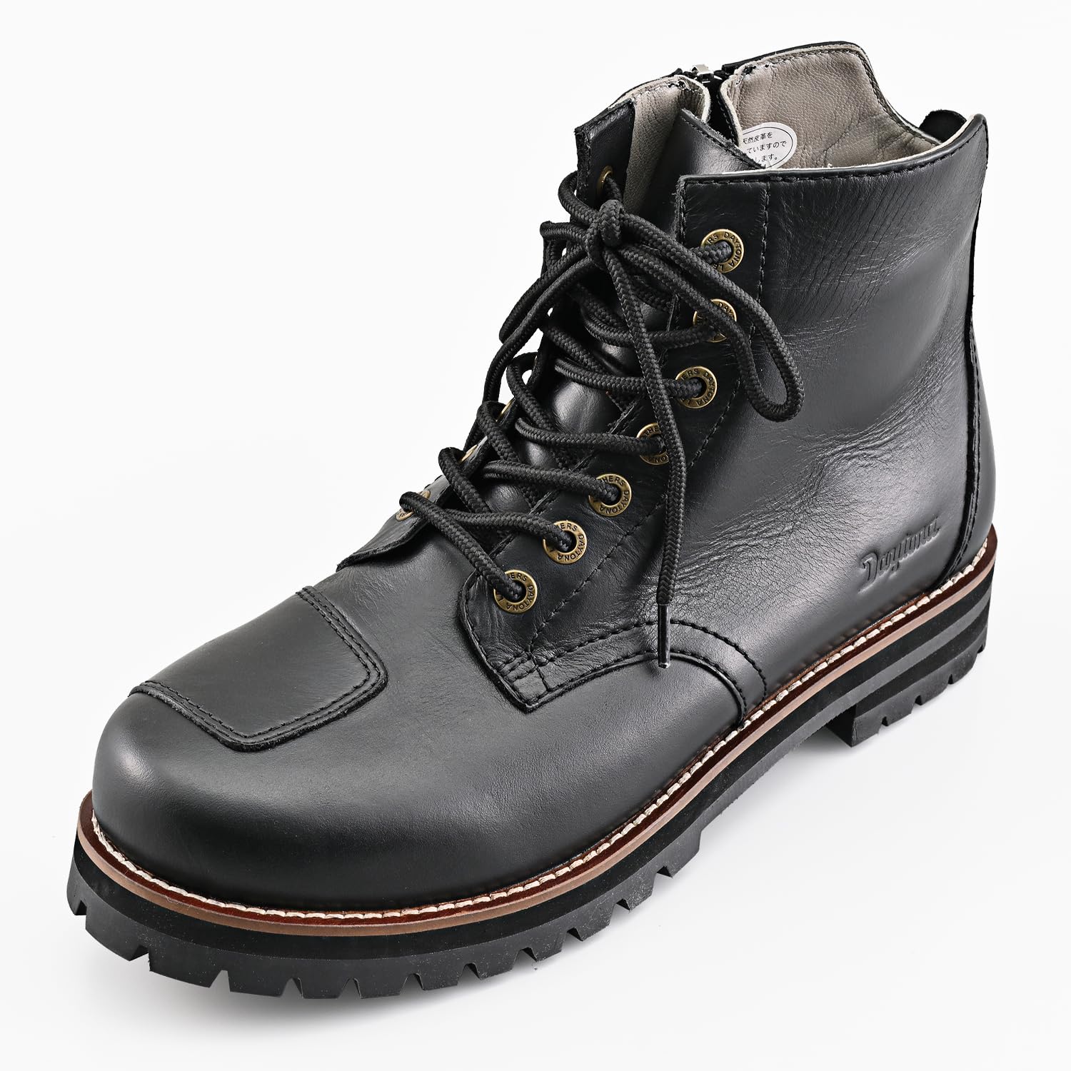 

Daytona WP Waterproof Motorcycle Riding Genuine Leather with Shift Side Size DS-004 Men s Boots, Pad, Zip, Lace-Up, Black, 26.5cm (Product Code