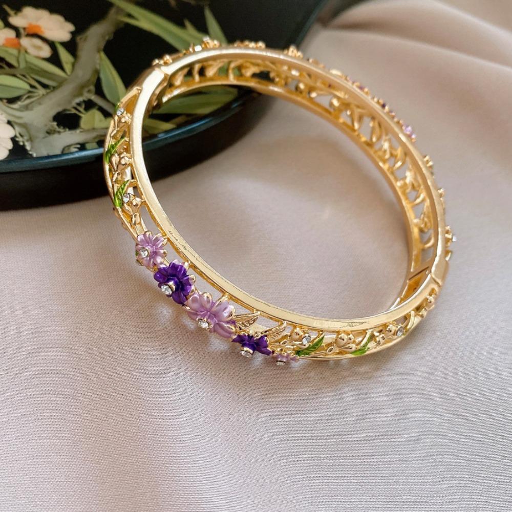 Double Bangle Vintage Cloisonne Bangle Chinese Women's Hand Bracelet  Jewelry Gifts