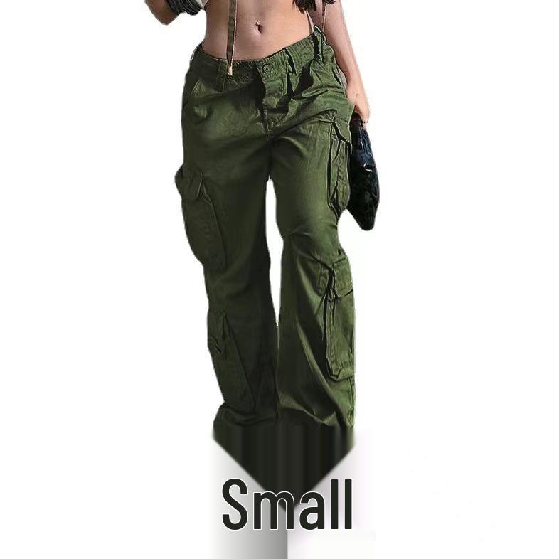 

Women s Streetwear: Hip-Hop Style Low-Waist Denim Workwear Pants Medium