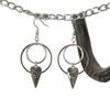 Gothic Creative Sliver Color Heart-shaped Devil's Eye Dangle Earrings for Women Halloween Party Mysterious Witch Jewelry Gifts