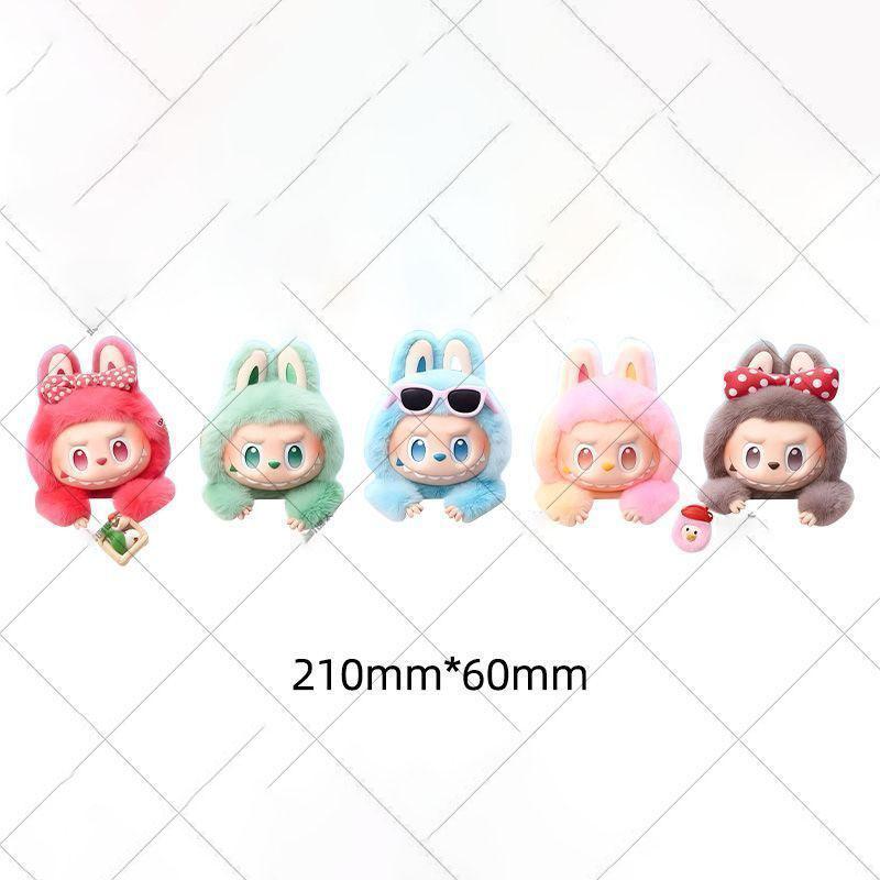 

Милое окно автомобиля, Холст Мультяшная плюшевая игрушка, Окружающее стекло окна автомобиля, Багажное отделение, Наклейка для украшения компьютера 2