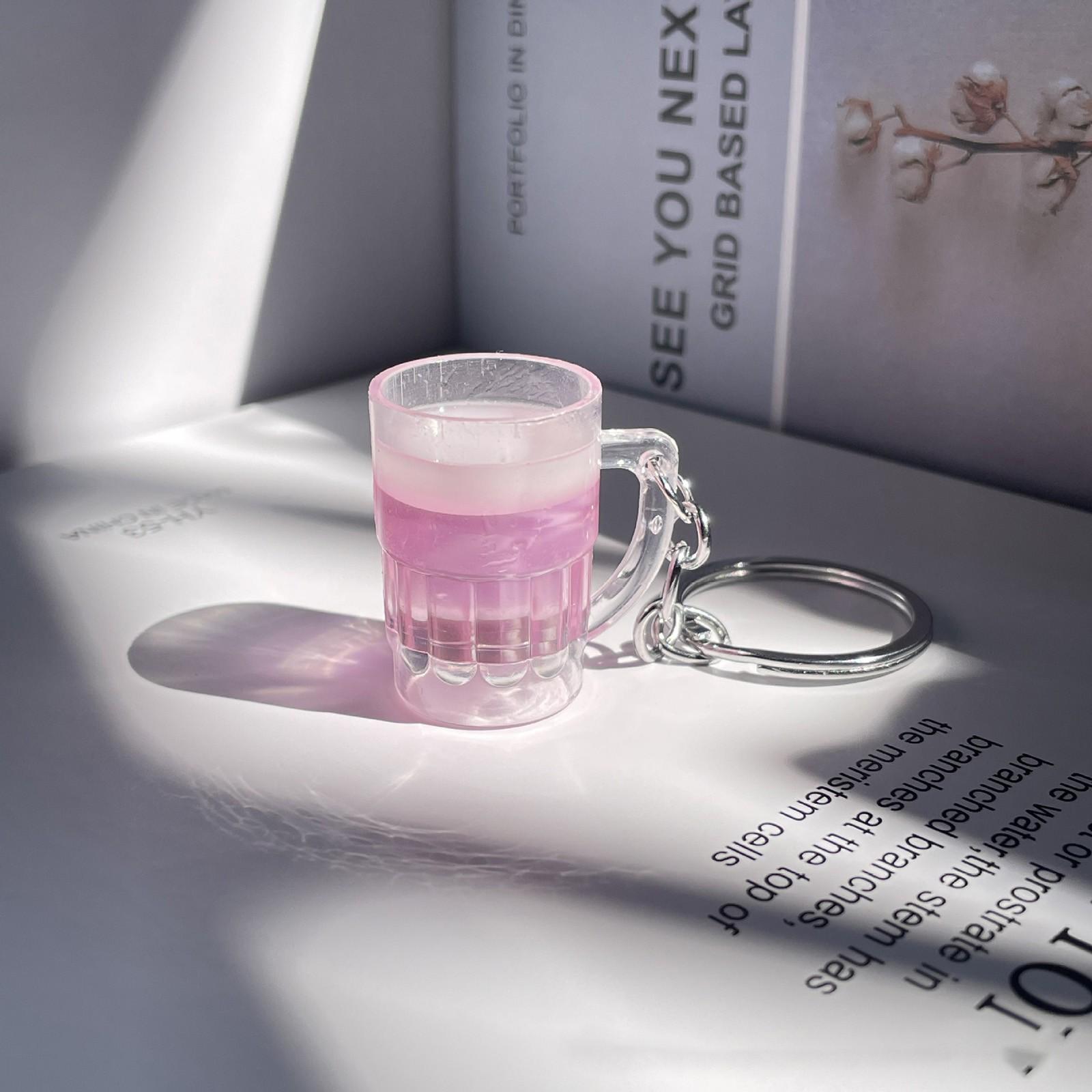 

Брелок для ключей True Proof Beer Glass, пивные украшения, креативный пивной бокал, пивные украшения, брелок для ключей One Size розовый