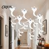Realistic Ghost Ornaments for Home 8 Pcs Halloween Hanging Swirl Decoration, Spooky White Ceiling Paper Decor Party Swirls Streamers Office