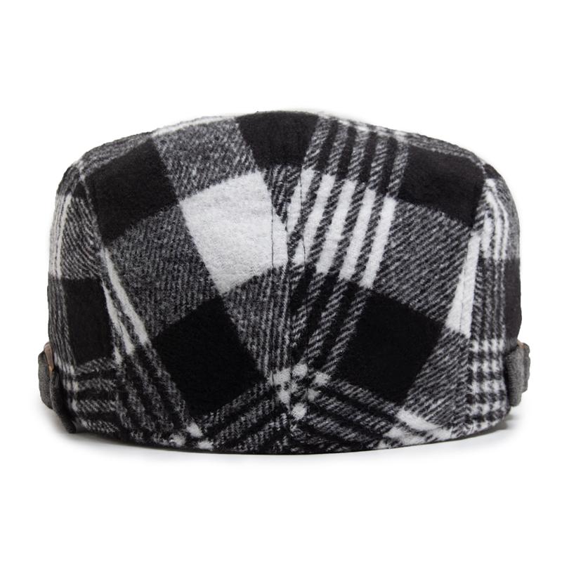 Mode Baumwolle Karomuster Baskenmütze Hut für Männer Vintage Schiebermütze Herbst Lässige Baskenmütze Frauen Winter Dick Warm Herren Schiebermütze Unisex