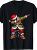 Adult Funny Dabbing Santa Claus Black African American Christmas T-Shirt - Novel