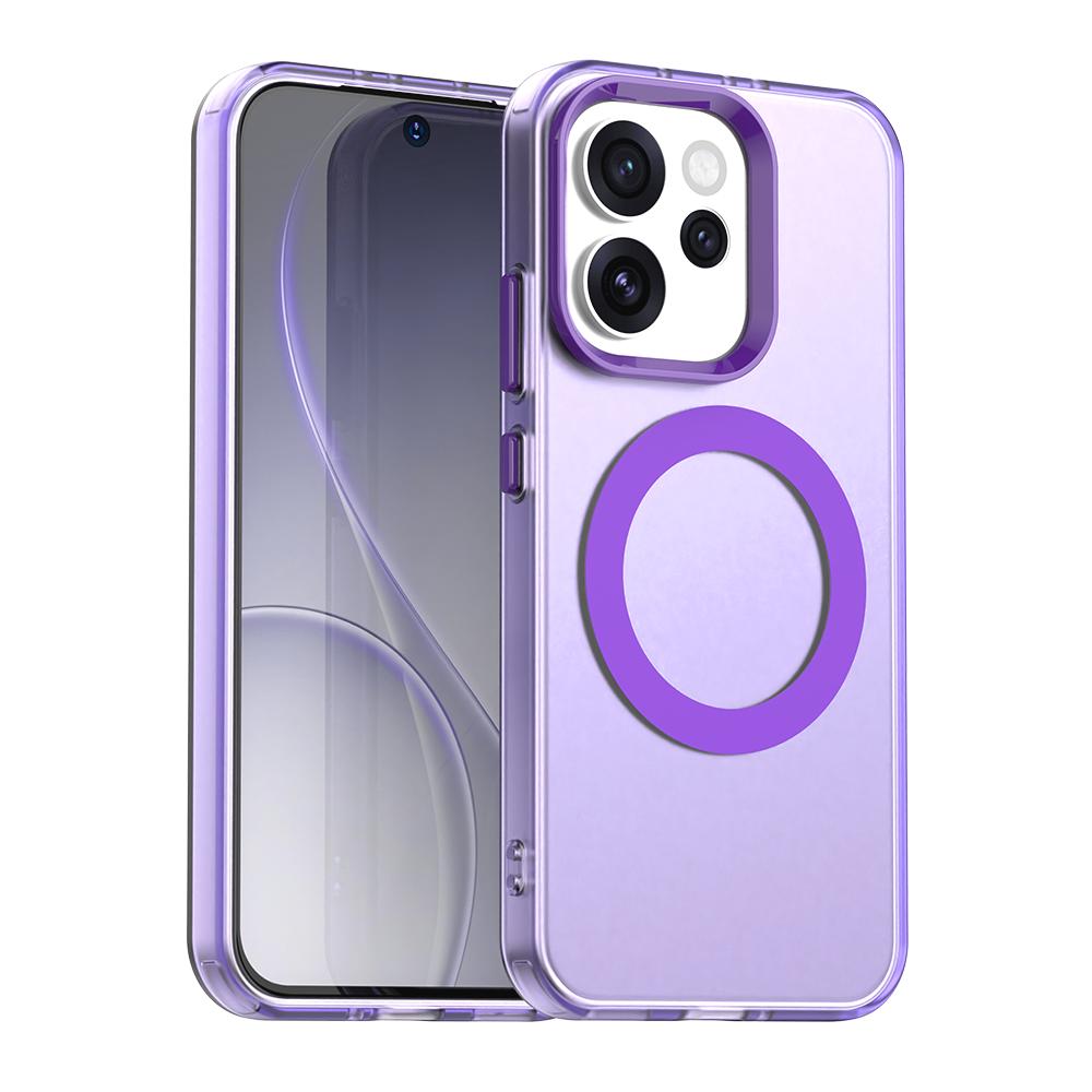 Frosted Clear Candy Color Magnetic Wireless Charging Case For OPPO Reno 15 Pro Max 14 13F12 12Pro Cover Transparent Back Shell