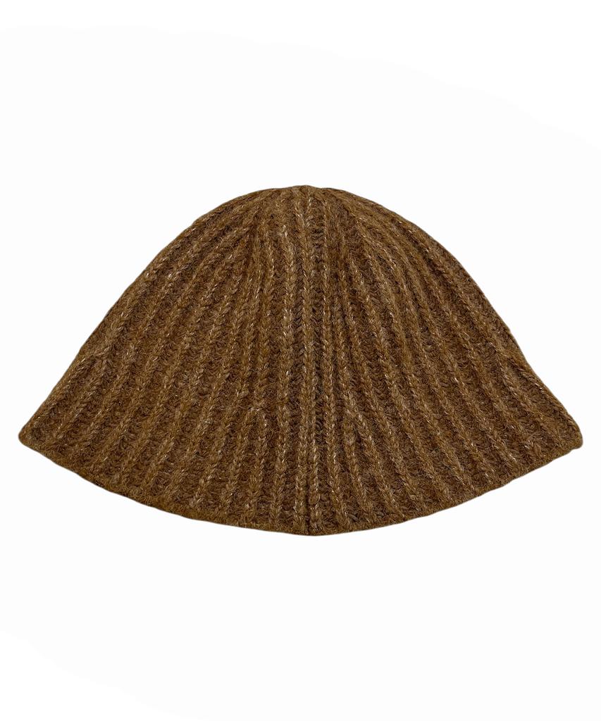 SK8ER ROCK Tone On Tone Cross Beanie ((Camel))