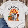 Fall Schnauzer Dog T-Shirt: Halloween Thanksgiving Tee