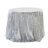 Polyester Sequin Tablecloth Solid Color Glitter Tablecloth Sparkling Table Cover  Wedding Birthday