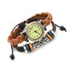 Vintage Leather Watch Men Women Brown Genuine Strap Round Dial Analog Quartz Movement Casual Student Gift