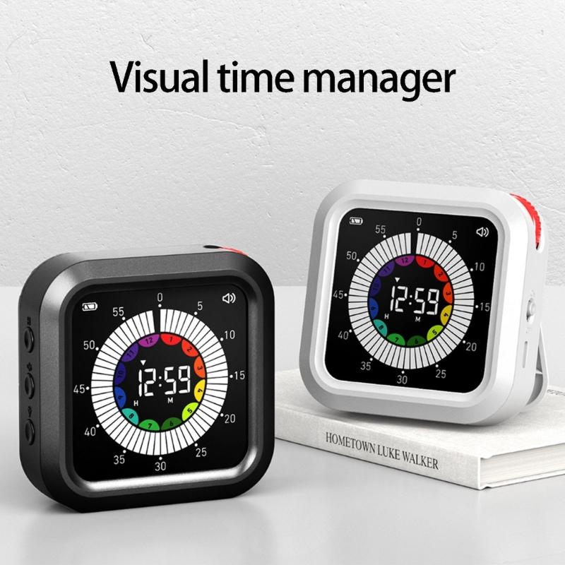 Digital LCD Display Visual Timer with Magnetic Backing For Precise Time Management In Homes Office Gym And School