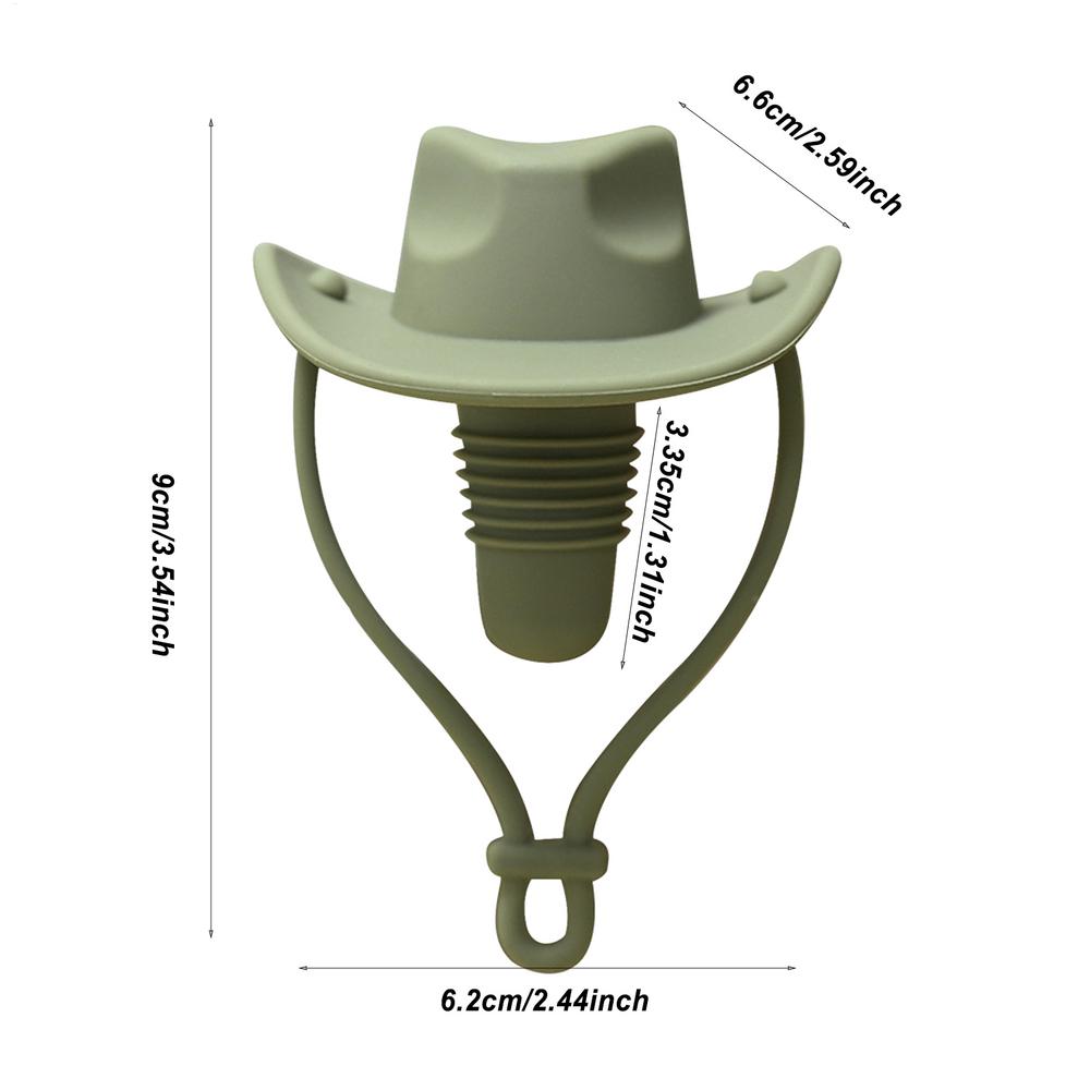 Creative Cowboy Hat Shape Wine Bottle Stopper Reusable Leak Proof Silicone Champagne Bottle Stopper Wine BottleCap For Bar