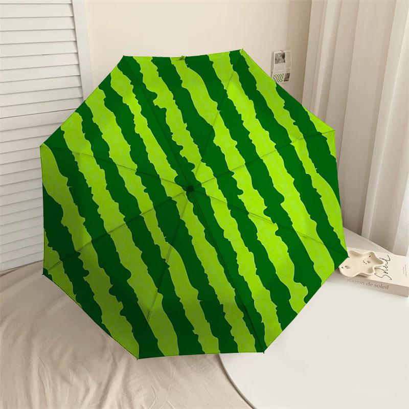 

1PC watermelon Umbrella-8-Rib Reinforced, Automatic Open, Lightweight & Durable, Fashion Accessory for Outdoor-D367