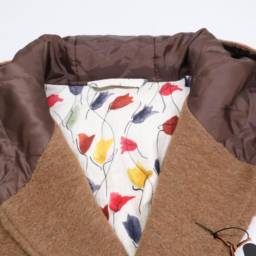 KOON ERO/SM Wool Hooded Double-breasted Coat Coat 50 BrownUsed