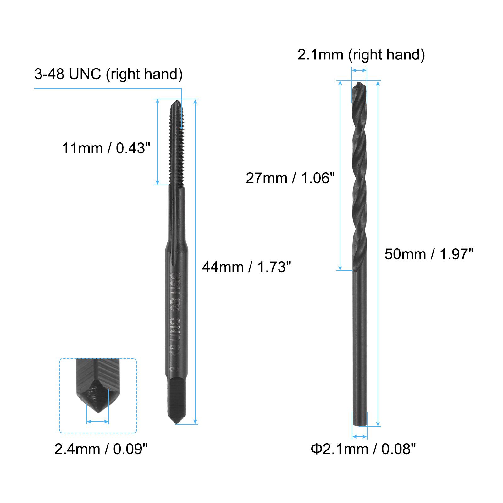 

Tap and Drill Bit Set Straight Flute Tap 3-48 5-40 6-40 UNC 9/16-18 1/4-28 UNF M2 M3 M4 M8 M12 With 2.1-13.5mm Twist Drill Bit