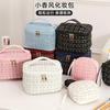 Borsa da Trucco alla Moda dall'Aspetto Elegante, Borsa a Mano Portatile di Grande Capacità, Borsa per Conservare Cosmetici