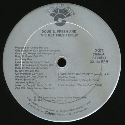 12-Zoll-Schallplatte DOUG E. FRESH & THE GET FRESH CREW - Lovin' Ev'ry Minute Of It D273 Reality 1986 US Rap & Hip-Hop/R&B Gebraucht