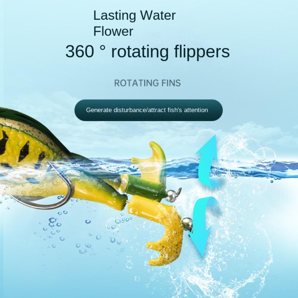Soft Treble Hook Soft Fishing Lures Spinner Sinking Artificial Bass Bait Rubber Frog Lure  Fishing