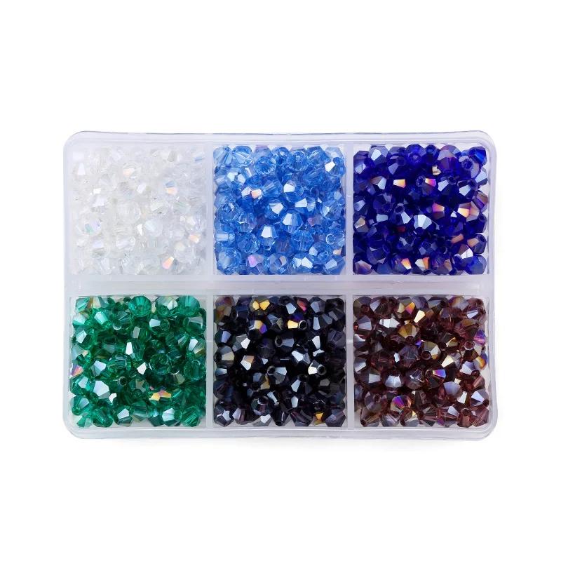 600pcs/lot 4mm Plated Color 5238 Bicone Beads Loose Spacer Beads Austria Jewelry Beads for Sewing Diy Supplies Jewelry Making