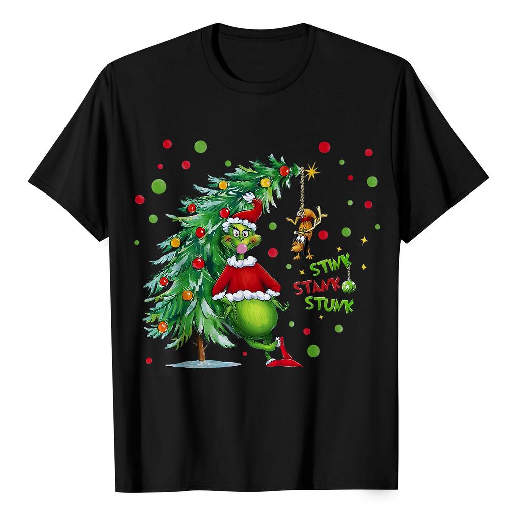 Women's Casual Printed T-Shirt Round Neck Pullover Short Sleeve Top