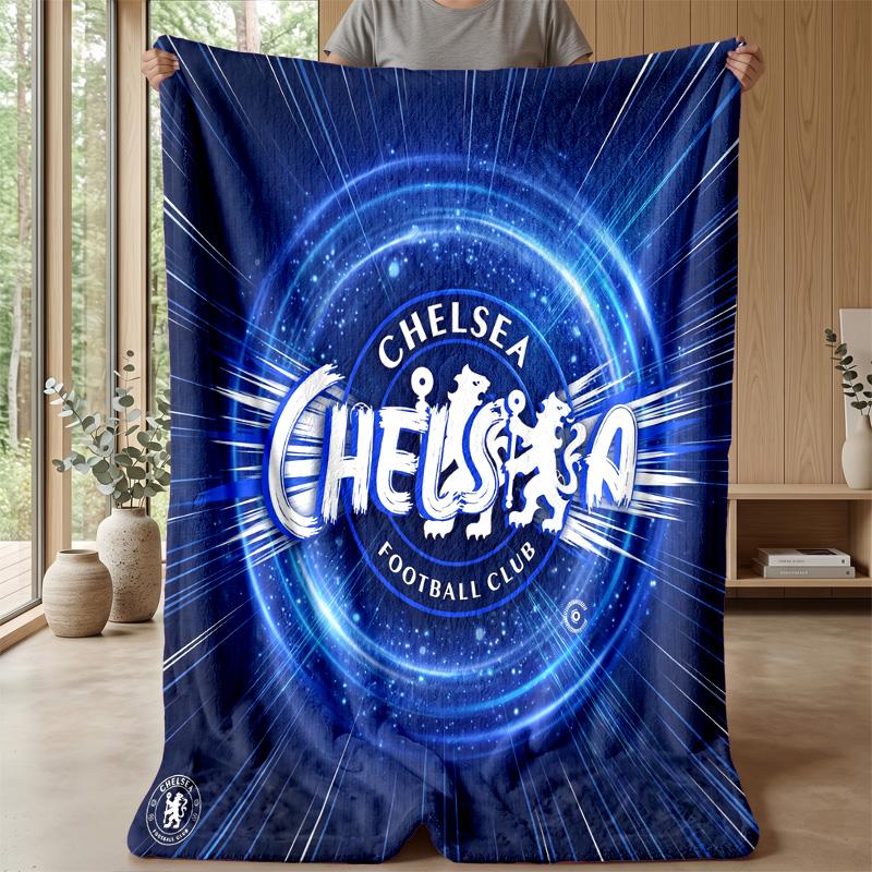 Coperta a tema Chelsea FC Morbida coperta in flanella Coperta morbida da divano Coperta accogliente per divano e letto per la decorazione della casa