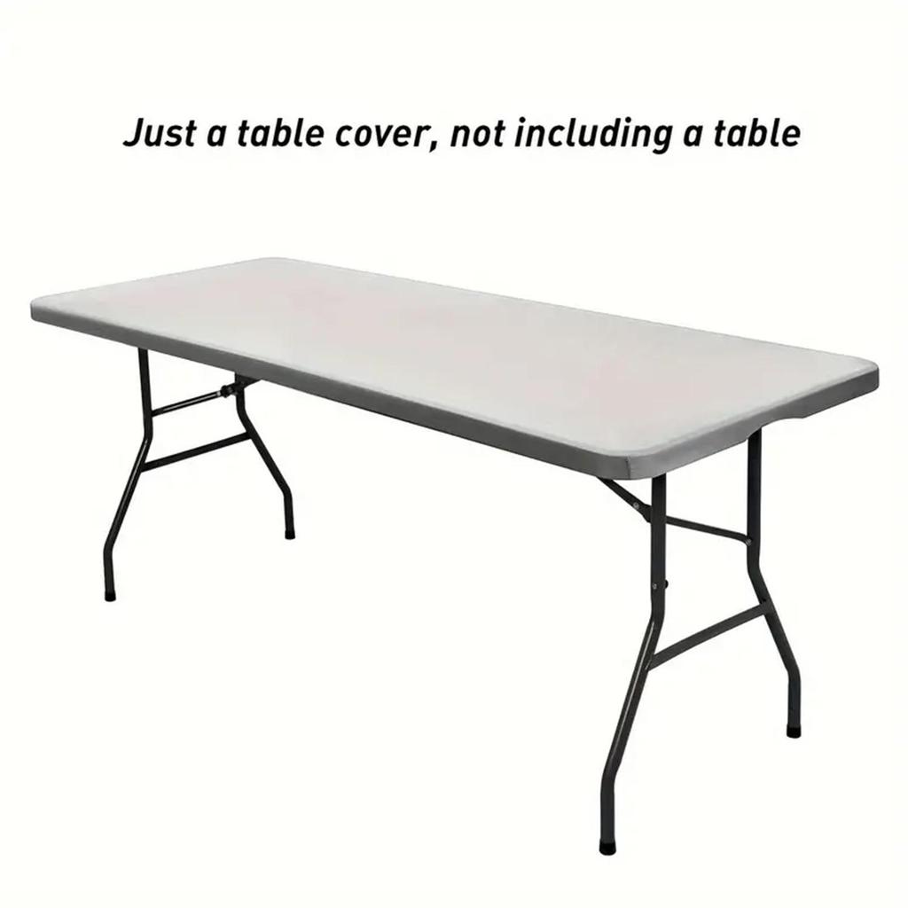 Christmas Decorative Tablecloth, Elastic Fit Tablecloth For 6ft Rectangular Tables, Stretchable And Washable Patio Tablecloth, Suitable For Outdoor