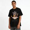 Summer Beach Palm Print Surfing Casual Short Sleeve T-Shirt Pure Cotton T-shirt