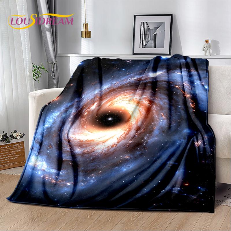 Universe Space Stars Black Hole Galaxy Earth Milky Way Soft Blanket,Soft Throw Blanket for Home Bedroom Bed Sofa Cover Kid Gift