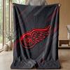 Detroit Red Wings Flannel Fleece Blanket Cozy Warm Throw Blanket For Couch Bed Travel All Season Use