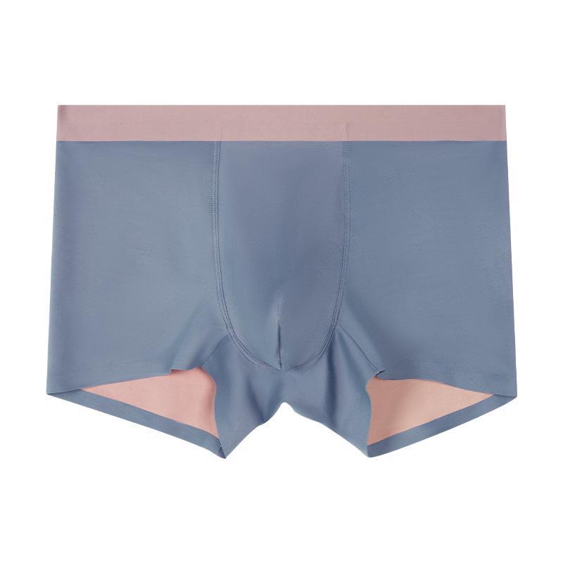 Men's Seamless Double-Sided Modal Boxer Briefs - Breathable, Antibacterial Mulberry Silk Crotch