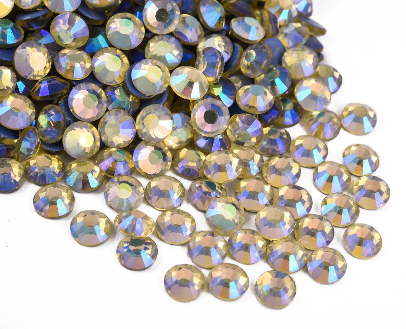 Imitation Austrian Diamond, Even Surface Hot Melt Adhesive Hot Diamond Ab Color Crystal Glass Diy Clothing Rhinestone Decoration