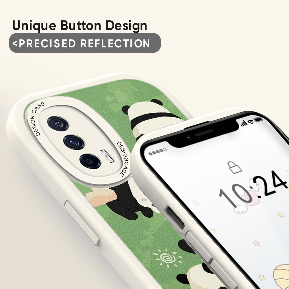 Niedliche Panda-PU-Leder-Handyhülle für Infinix VIVO OPPO Reno Realme Huawei Nova Honor Smartphone-Hülle