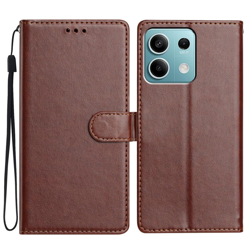 For Xiaomi Redmi Note 13 4G Leather Phone Case Wallet Stand Cover with Handy Strap