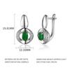 Natural Zambia Emerald clasp earring oval 4*6mm green natural gemstone fine jewelry 925 sterling silver for women