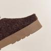 Winter new retro women's lazy half slippers casual non-slip velvet warm outer cotton shoes