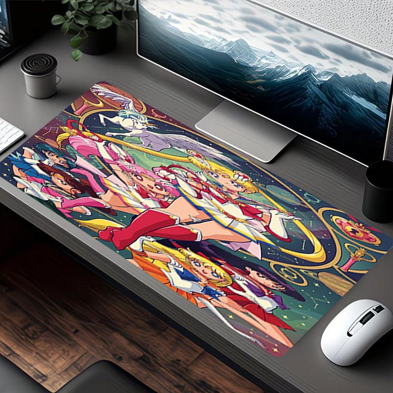 Podkładka pod mysz z nadrukiem Sailor Moon, do klawiatury, laptopa, PC, do biura, domu, Dekoracja biurka, Idealny prezent urodzinowy dla graczy