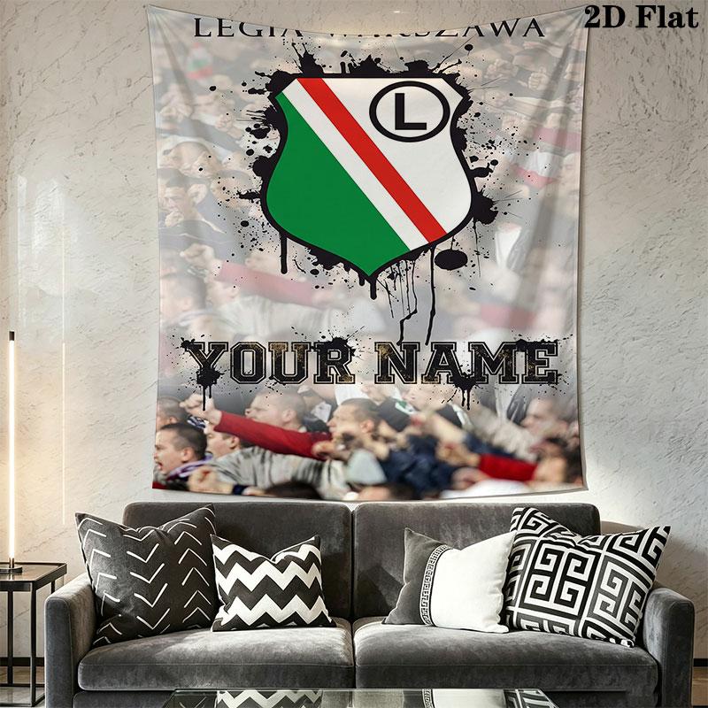 Custom Legia Warsaw Wall Hanging Printed Fabric Blanket Decorative Tapestries for Bedroom Living Room Home Decor