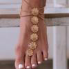 Summer Foot jewelry metal gold carving anklet nice gift for Women to beach A-39