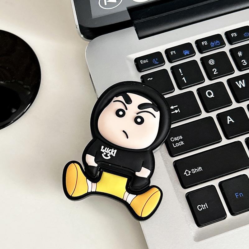 

Милый мультяшный держатель для кольца на палец Crayon Shinchan, мини-подставка для телефона с выдвижной штангой, универсальная подставка для телефона со складной конструкцией, ленивый держатель-наклейка на заднюю панель