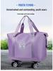 Unisex Expandable Large-Capacity Travel Duffel Bag with Wheels, Foldable Boarding Luggage for Business Trips and Shopping.