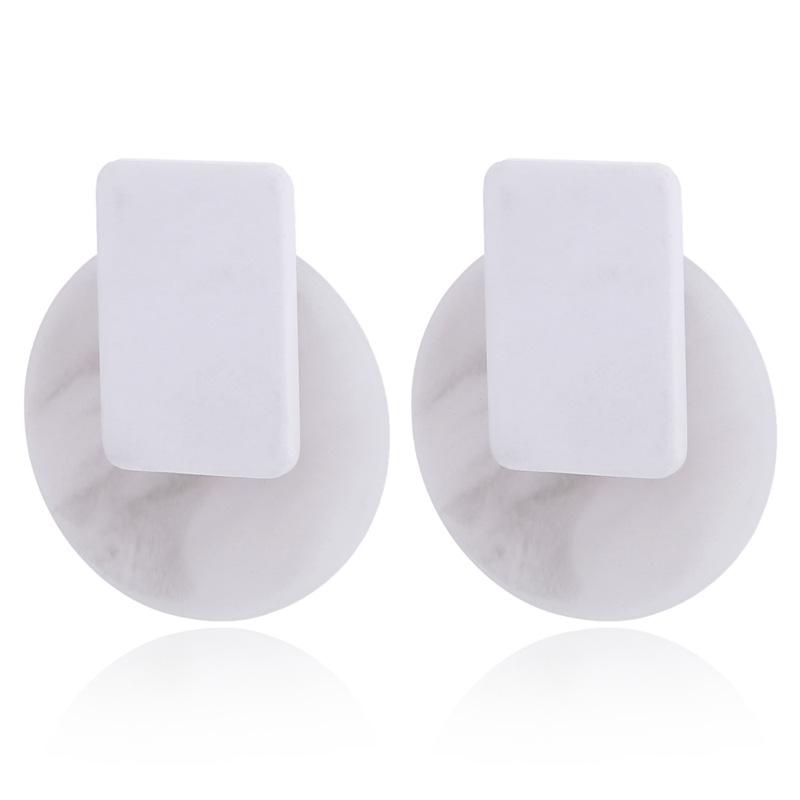 

Персонализированные, модные, простые акриловые серьги с круглыми геометрическими серьгами серый