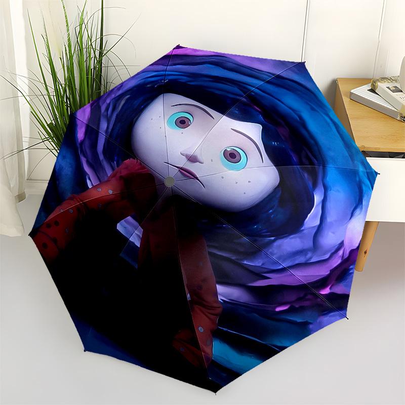 

Coraline, Dreamlike Automatic Opening and Closing, 8 rib Structure Portable Umbrella, Suitable for Men and Women in All Seasons Perfect Gif