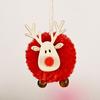 2Pcs/Set Felt Fawn Pendant Plush Doll Lovely Easy-cleaning Colorful Christmas Tree Elk Stuffed Toy for Gift
